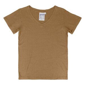 Jungmaven Paige v-neck tee in coyote